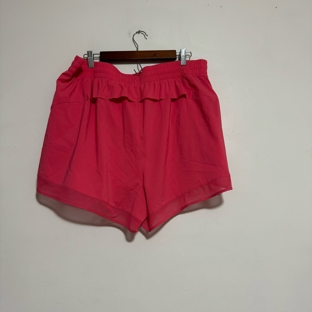 Athleta Mesh Racer Run Shorts 4” in Pink - Size 1X - Picture 8 of 10